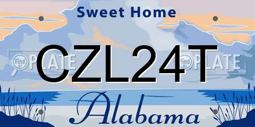 CZL24T Alabama License Plate