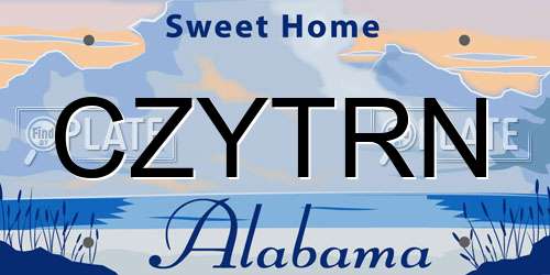 CZYTRN Alabama License Plate