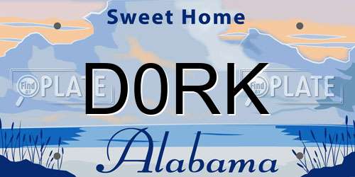 D0RK Alabama License Plate