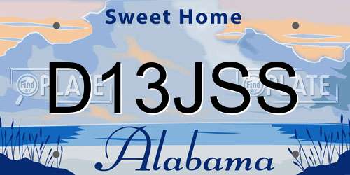D13JSS Alabama License Plate