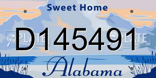 D145491 Alabama License Plate