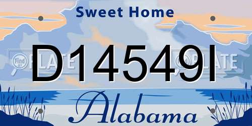D14549I Alabama License Plate