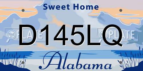 D145LQ Alabama License Plate