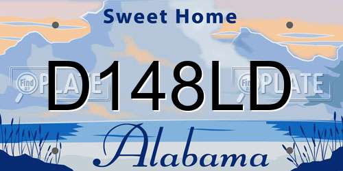 D148LD Alabama License Plate