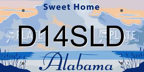 D14SLD Alabama License Plate