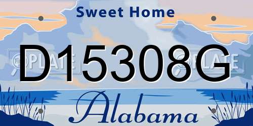 D15308G Alabama License Plate