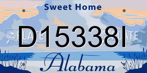 D15338I Alabama License Plate
