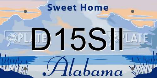 D15SII Alabama License Plate