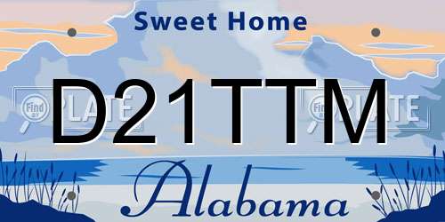 D21TTM Alabama License Plate