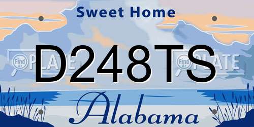 D248TS Alabama License Plate