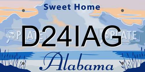 D24IAG Alabama License Plate