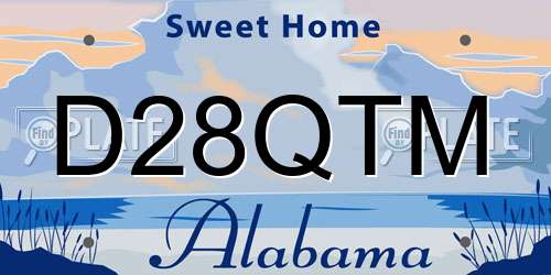 D28QTM Alabama License Plate