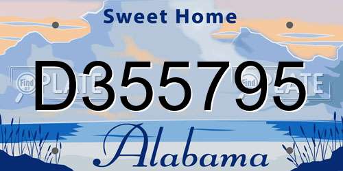 D355795 Alabama License Plate