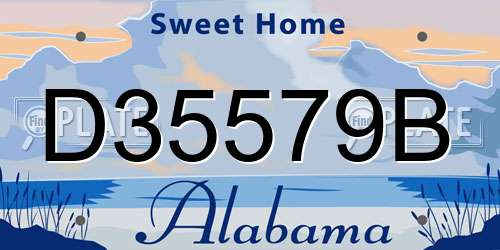D35579B Alabama License Plate