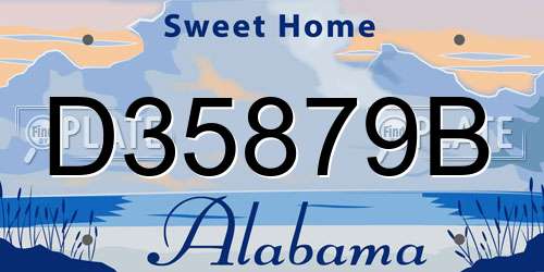 D35879B Alabama License Plate