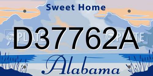 D37762A Alabama License Plate