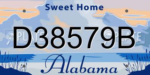 D38579B Alabama License Plate