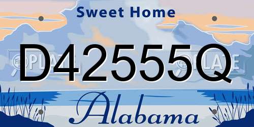 D42555Q Alabama License Plate