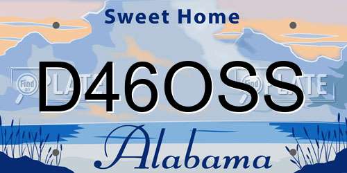 D46OSS Alabama License Plate