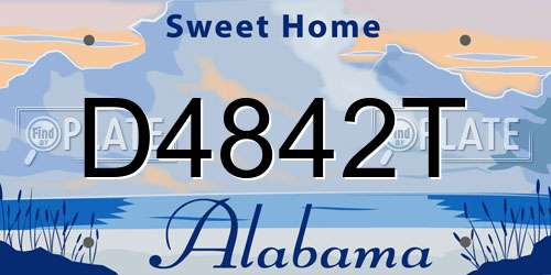 D4842T Alabama License Plate