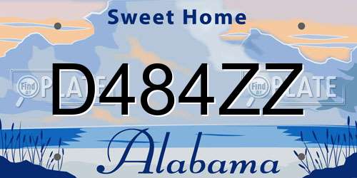 D484ZZ Alabama License Plate