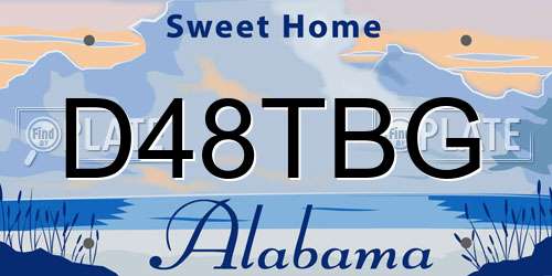 D48TBG Alabama License Plate