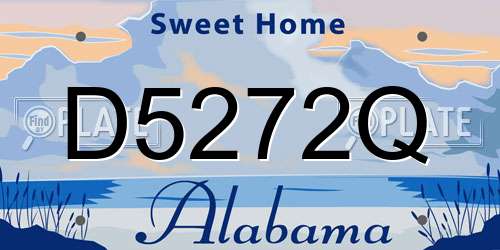 D5272Q Alabama License Plate