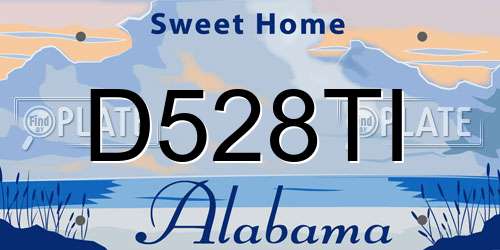 D528TI Alabama License Plate