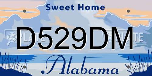 D529DM Alabama License Plate