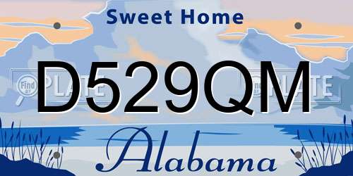 D529QM Alabama License Plate