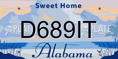 D689IT Alabama License Plate