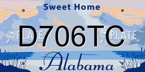 D706TC Alabama License Plate