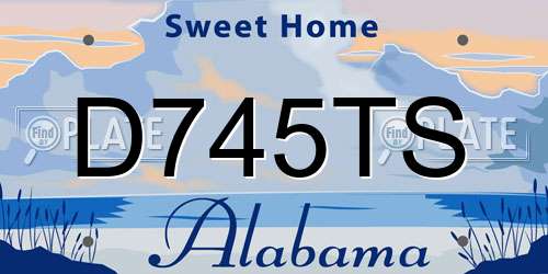 D745TS Alabama License Plate