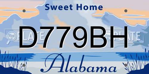 D779BH Alabama License Plate