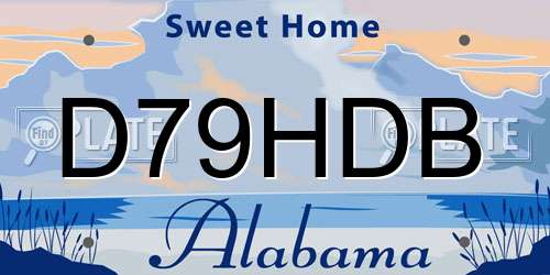 D79HDB Alabama License Plate