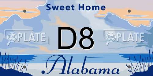 D8 Alabama License Plate