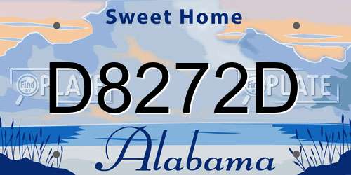 D8272D Alabama License Plate