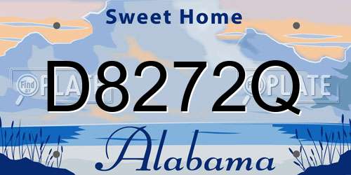 D8272Q Alabama License Plate