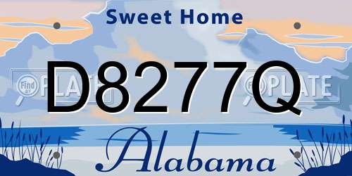 D8277Q Alabama License Plate