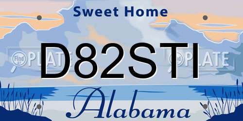 D82STI Alabama License Plate