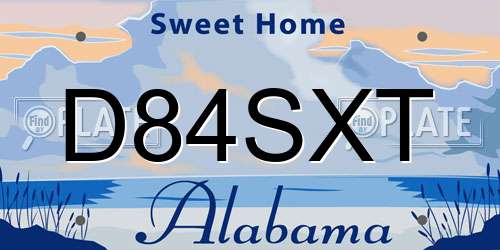 D84SXT Alabama License Plate