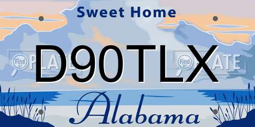 D90TLX Alabama License Plate