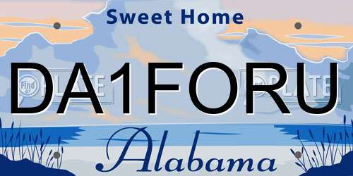 DA1FORU Alabama License Plate