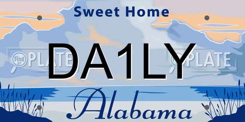 DA1LY Alabama License Plate