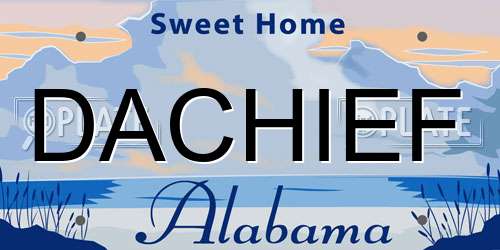 DACHIEF Alabama License Plate
