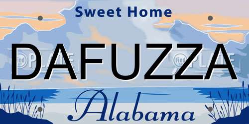 DAFUZZA Alabama License Plate