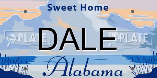 DALE Alabama License Plate