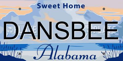 DANSBEE Alabama License Plate