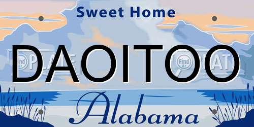 DAOITOO Alabama License Plate