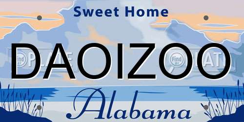 DAOIZOO Alabama License Plate